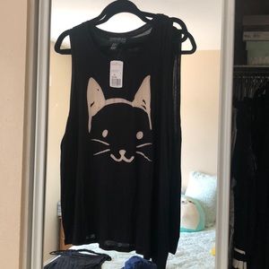 Black plus size tank top